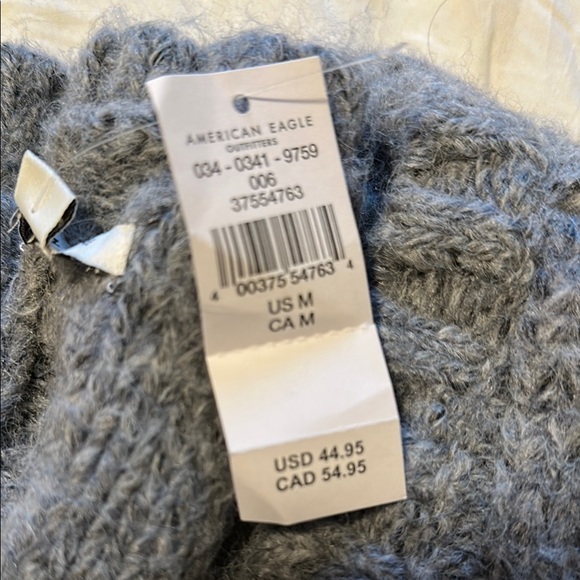 American Eagle Gray Cable Knit Women's Sweater Vest - Picture 3 of 3